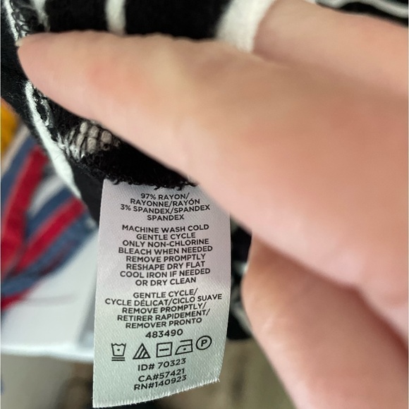 Lou & Grey SOFT Cowl Neck Striped Long Sleeve Midi Dress - Picture 6 of 8